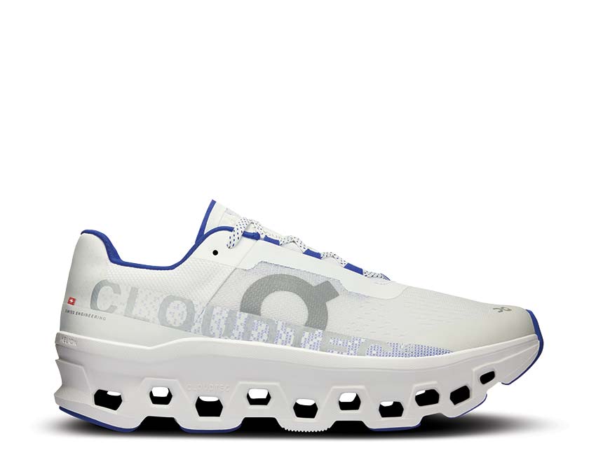 Running shoes with breathable textile and synthetic upper White / Indigo 3ME10460629