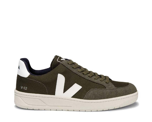 Veja V-12 B-Mesh Olive / White XD0102820B