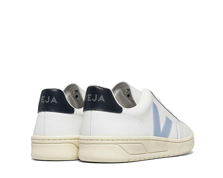 Veja V-12 Leather Veja Men's Campo Sneakers in White Petale XD0203302A