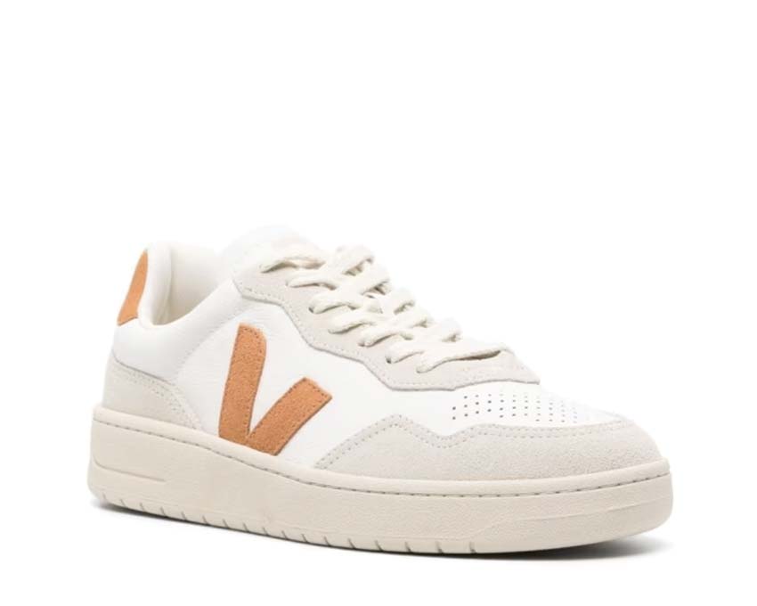 Veja esplar sneakers veja shoes white orange fluo Veja Woman's V10 White Vegan Leather Sneakers VD2003389B