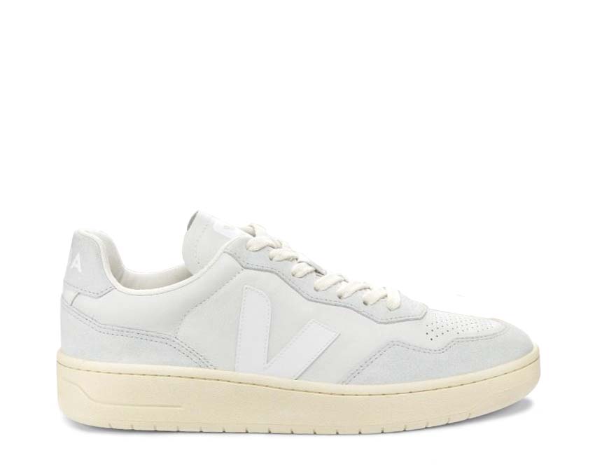 Veja V-90 O.T. Leather Gravel / White VD2003379A