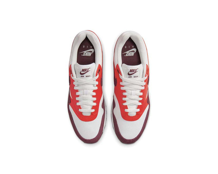 Nike Air Max 1 Summit White / Burgundy Crush - Picante Red FN6952-102