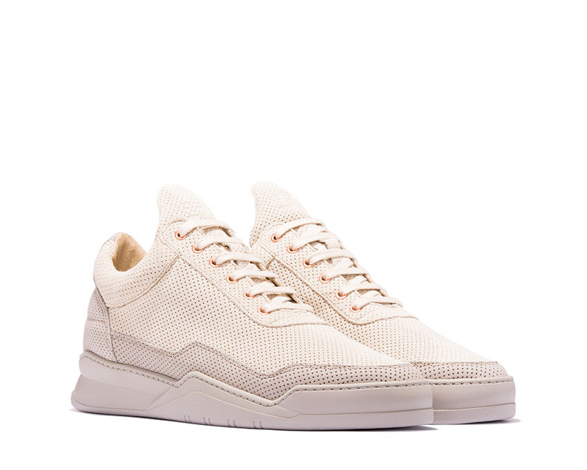 Filling Pieces Low Top Ghost Perforated Grey