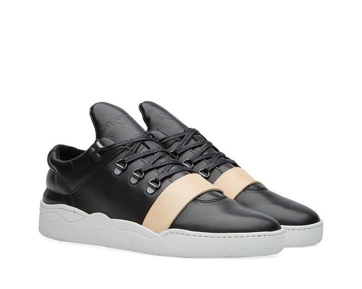 Filling Pieces Mountain Cut  Leather Strap Black