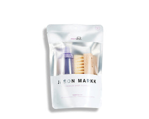 Jason Markk Essential Kit — kit entretien sneakers brosse et nettoyant premium
