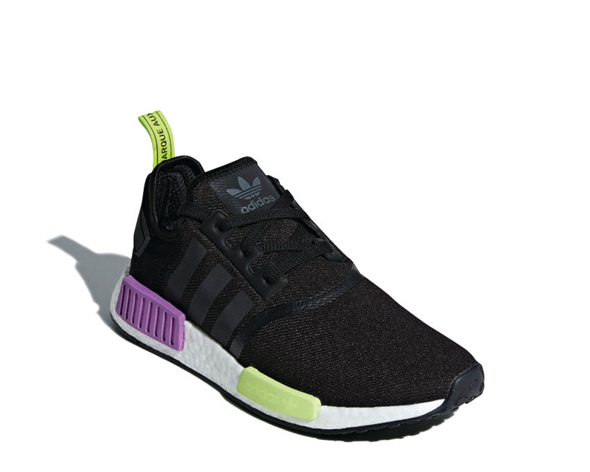 Adidas NMD R1 Black Purple Shot D96627 Buy Online NOIRFONCE