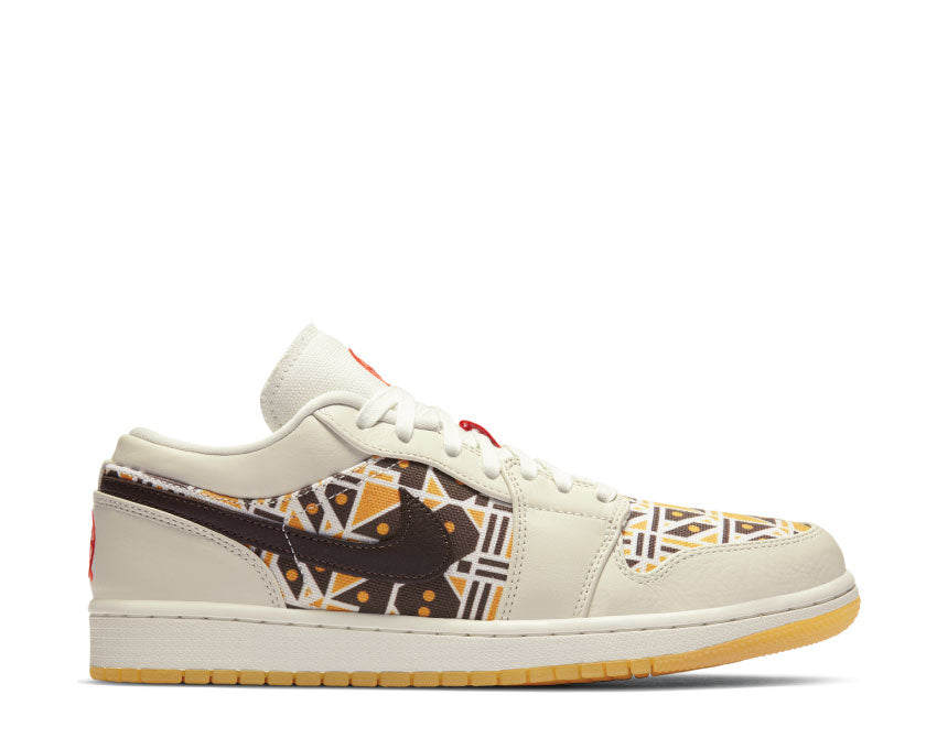  Air Jordan 1 Low Quai 54 Sail / Team Orange - Baroque Brown CZ4155-100