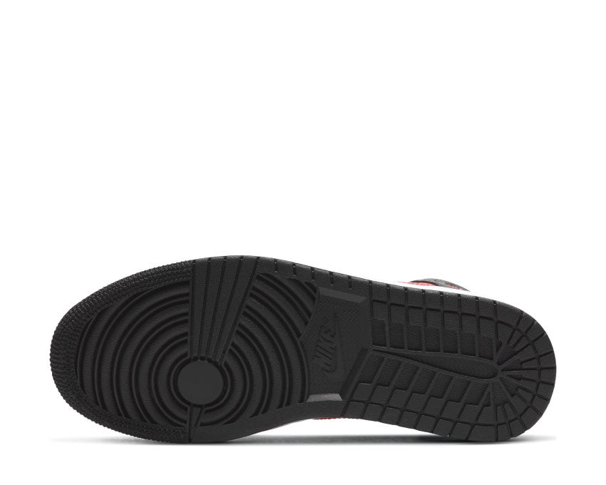 Air Jordan 1 Mid Black / Siren Red - White BQ6472-004