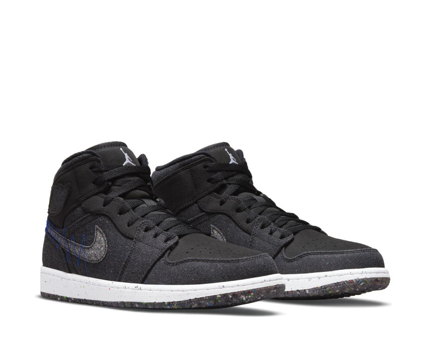 Air Jordan 1 Mid SE Black / Multi Color - Racer Blue - White DM3529-001
