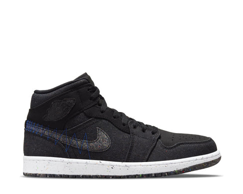 Air Jordan 1 Mid SE Black / Multi Color - Racer Blue - White DM3529-001
