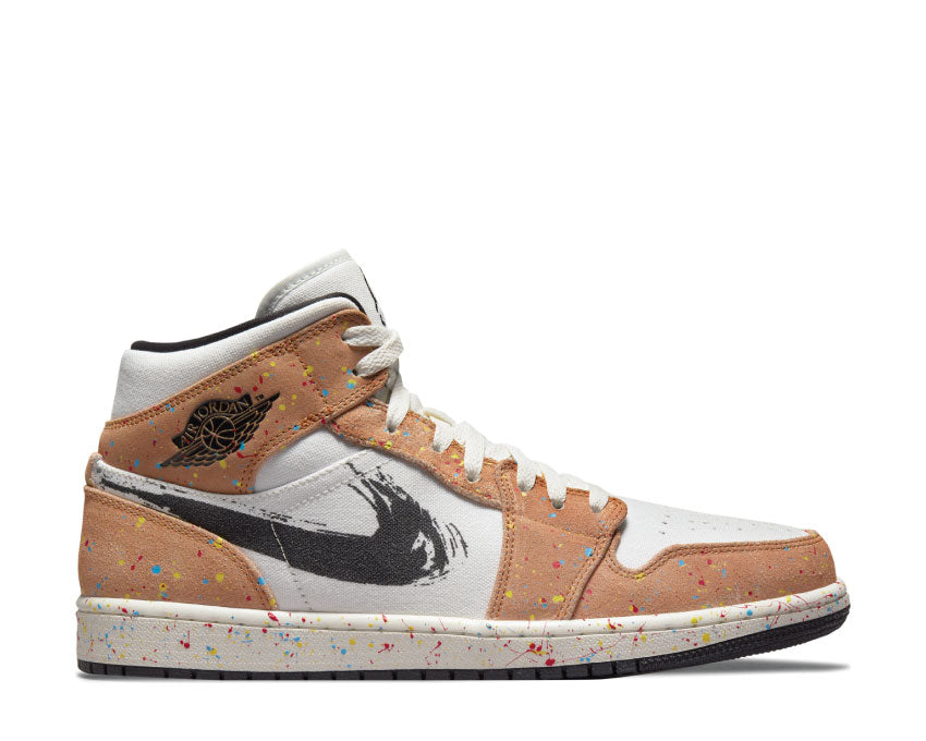 Air Jordan 1 Mid SE Sail / Cider - Chile Red - Black DA8005-100