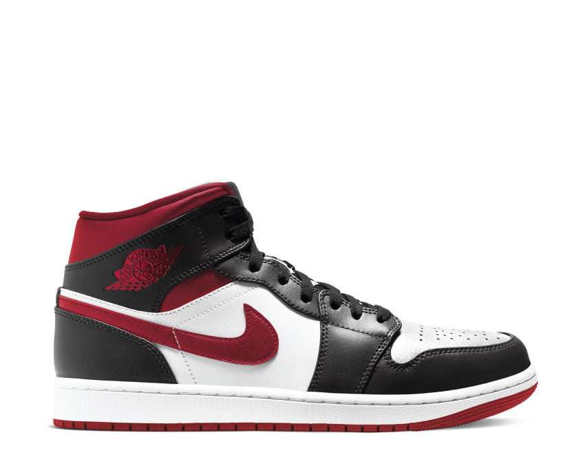 Air Jordan 1 Mid White / Gym Red - Black 554724-122