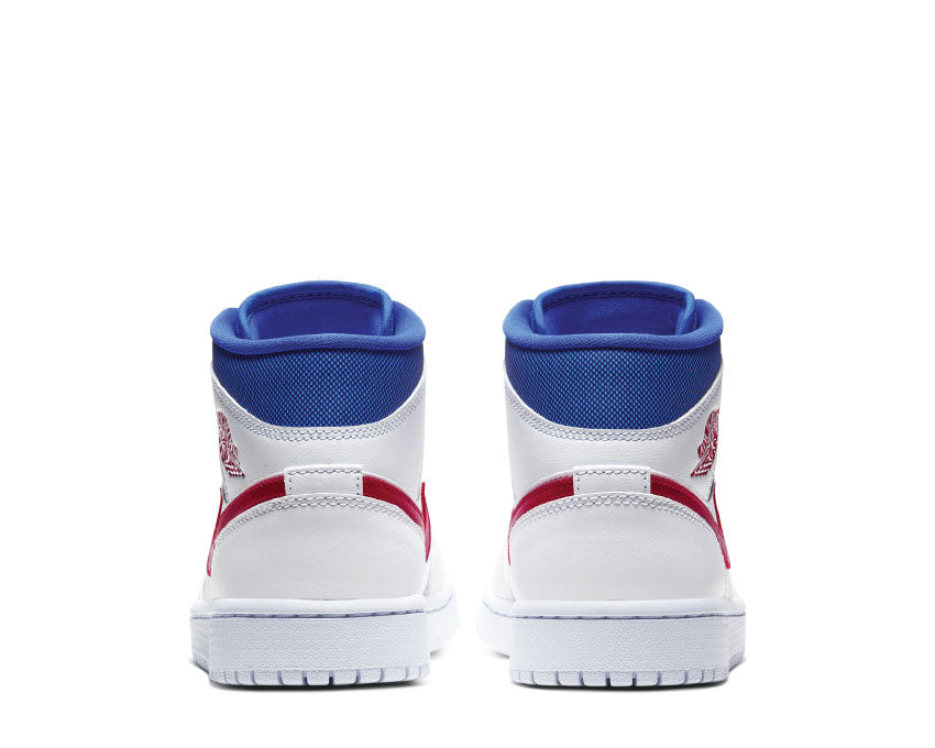 Air Jordan 1 Mid White / University Red - Game Royal BQ6472-164