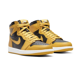 Jordan Air Jordan 1 Retro High OG Pollen White vista lateral — cuero liso mujer