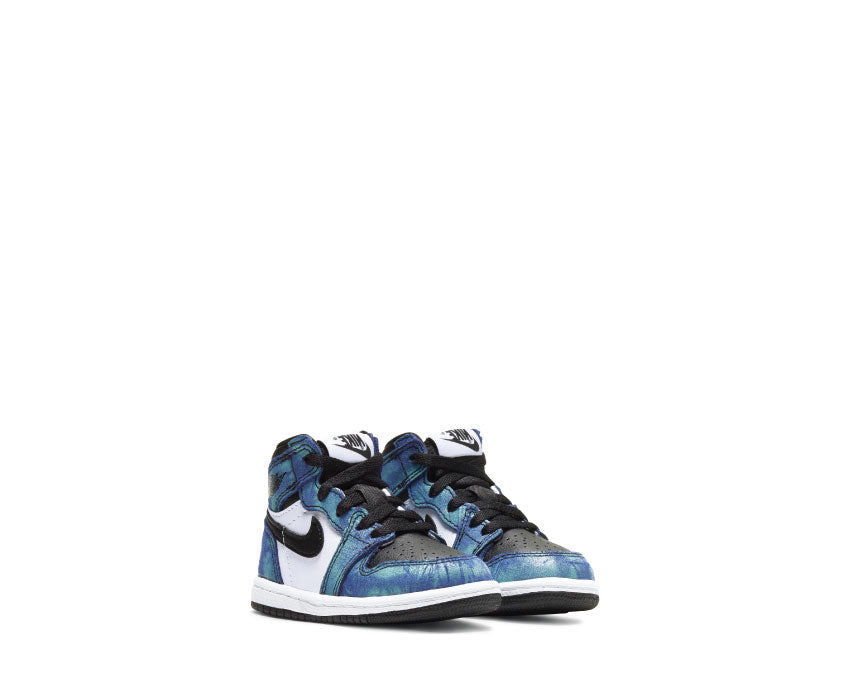 Air Jordan 1 Retro High Tie Dye TD White / Black - Aurora Green CU0450-100