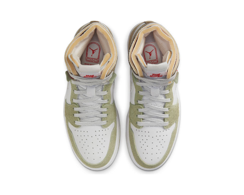 Air Jordan 1 Zoom Air Comfort White / Grey Heather - Olive Aura - Khaki CT0979-102