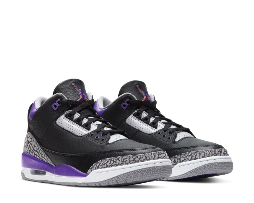 Air Jordan 3 Retro Black / Court Purple - Cement Grey - White CT8532-050