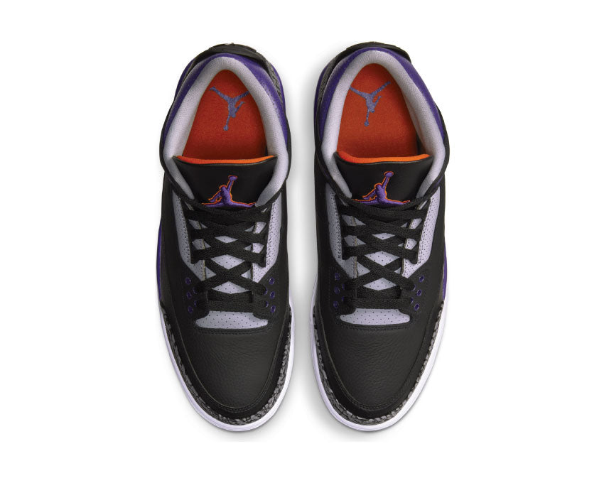 Air Jordan 3 Retro Black / Court Purple - Cement Grey - White CT8532-050