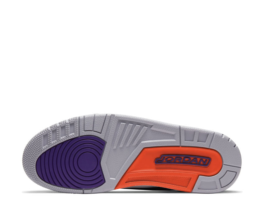 Air Jordan 3 Retro Black / Court Purple - Cement Grey - White CT8532-050