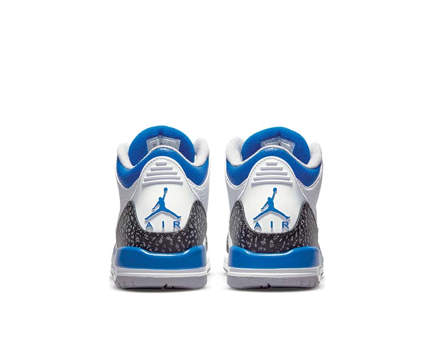  Air Jordan 3 Retro GS White / Racer Blue - Black - Cement Grey 398614-145