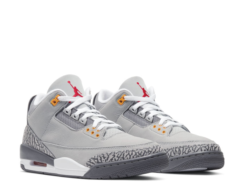 Air Jordan 3 Retro Silver / Sport Red - LT Graphite - Orange Peel CT8532-012