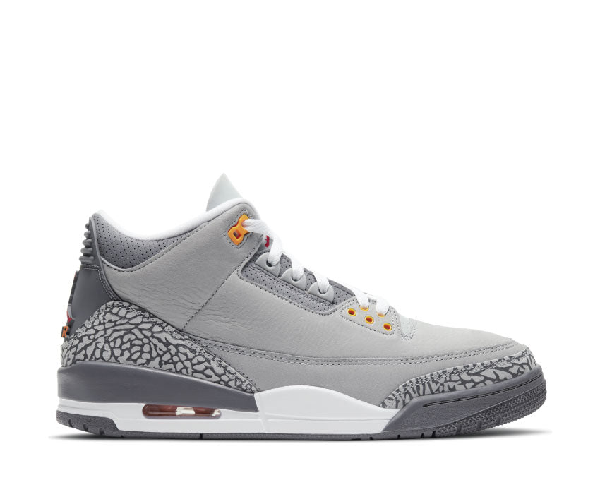 Air Jordan 3 Retro Silver / Sport Red - LT Graphite - Orange Peel CT8532-012