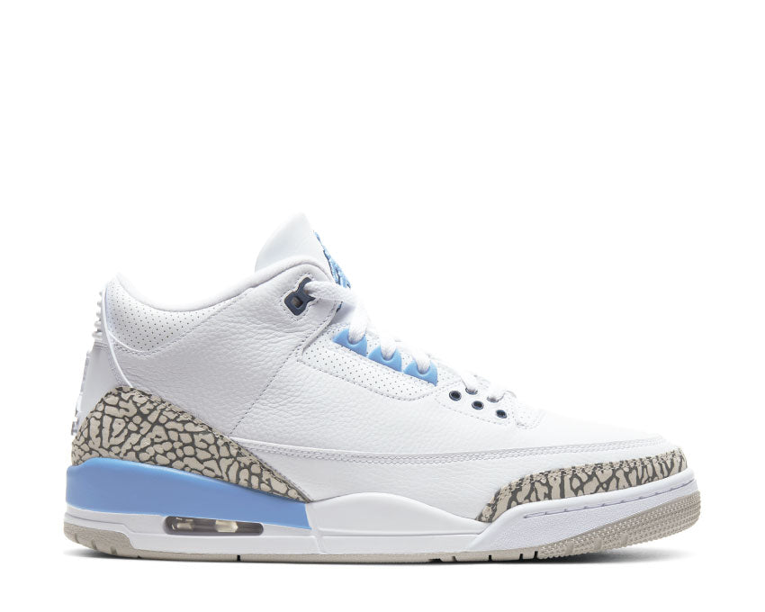 Air Jordan 3 Retro UNC White / Valor Blue - Tech Grey CT8532-104