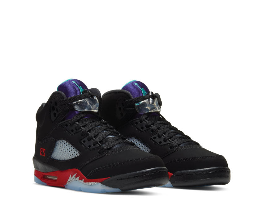 Air Jordan 5 Black / New Emerald - Fire Red - Grape Ice CZ2989-001