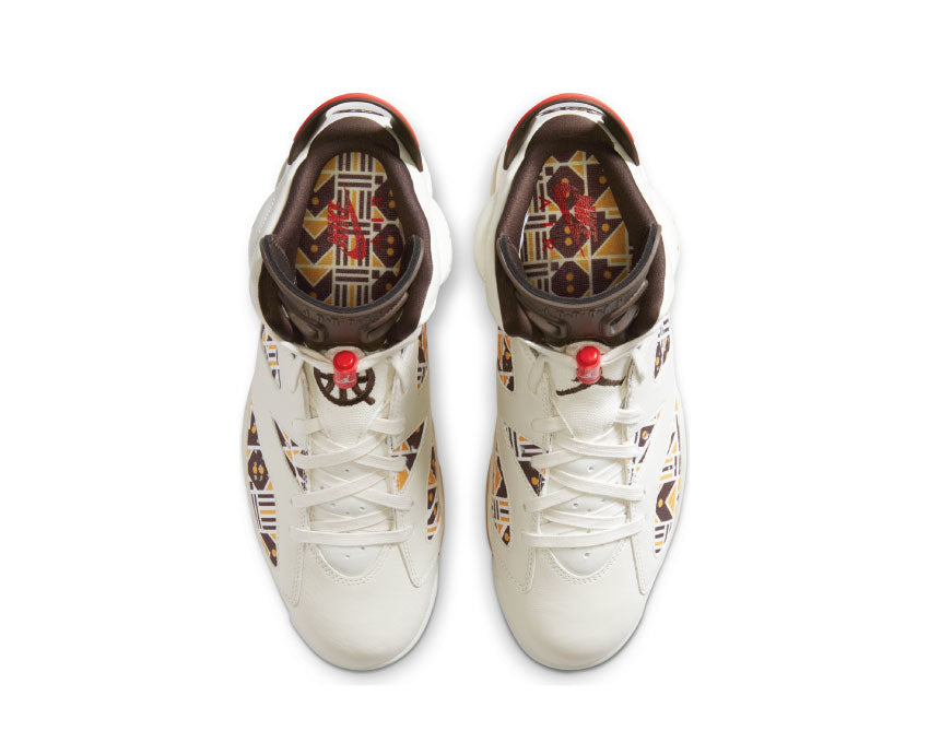 Air Jordan 6 Retro Quai 54 Sail / Baroque Brown - Team Orange CZ4152-100