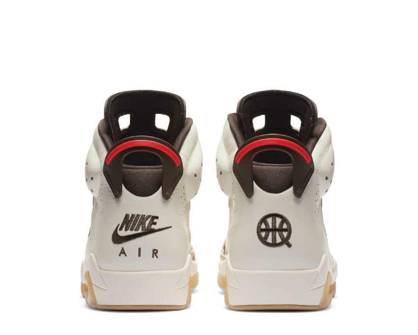 Air Jordan 6 Retro Quai 54 Sail / Baroque Brown - Team Orange CZ4152-100