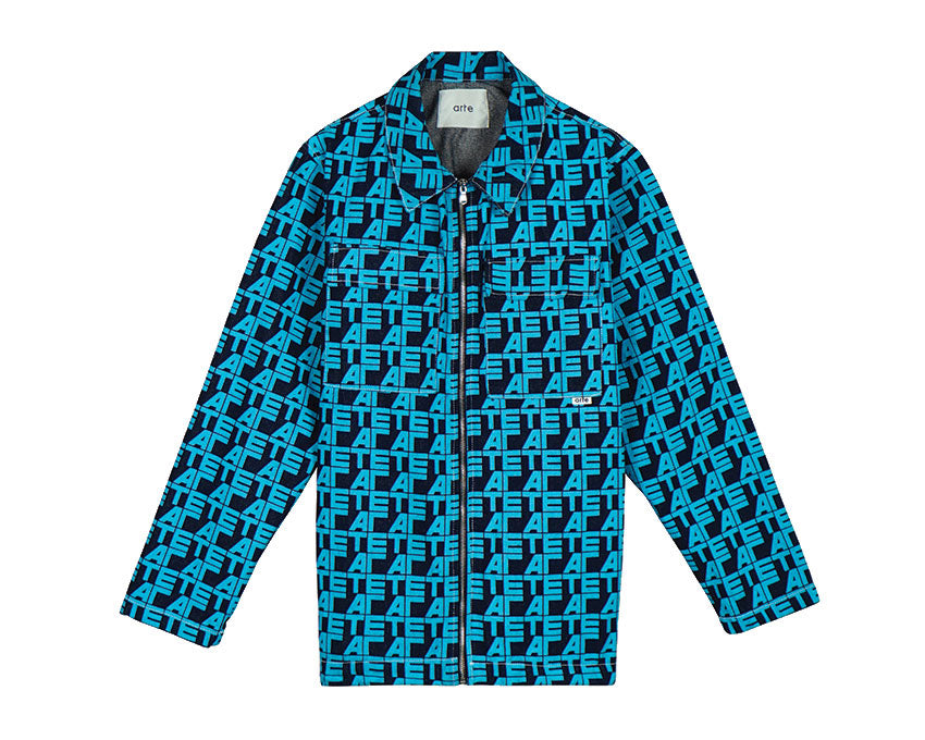 Arte Jean Allover Jacket Denim Printed AW21-036J