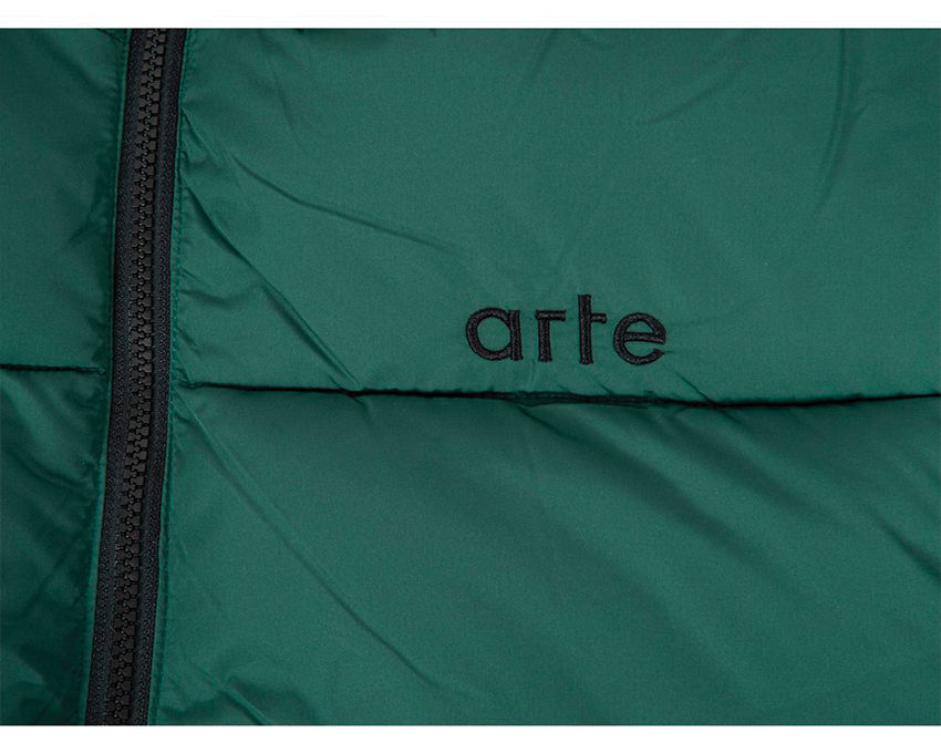 Arte Joey Double Puffer Green Black AW21-096J