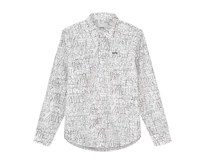 Arte Jackson Stockton Allover Shirt White AW22-087S