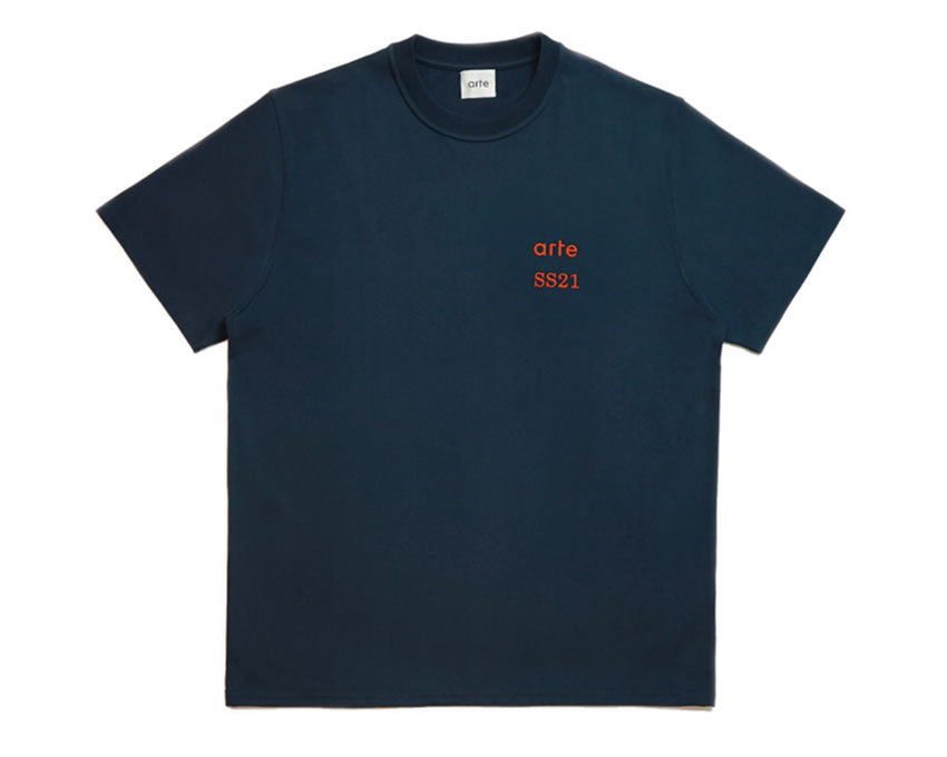 Arte Tomi Back Flower Tee Navy SS21-047T