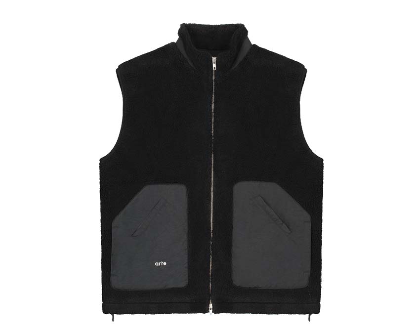 K-Way hooded zipped jacket Schwarz Black AW22-028V