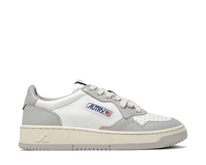 Autry Medalist Low Leat Vapor — unisex sneaker in nude leather minimalist
