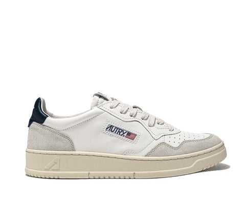 Autry 01 Low Leat / Suede White / Blue AULMLS28