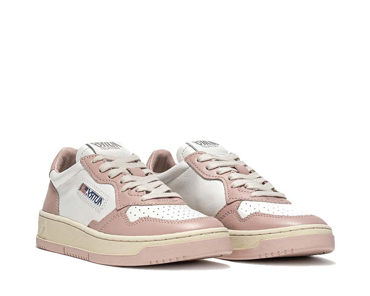 Autry Medalist Low Leat White / Pink AULMWB09