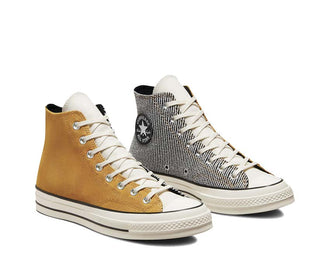 Converse Chuck 70 Hi Burnt Honey vista lateral — lona premium tono cálido otoñal