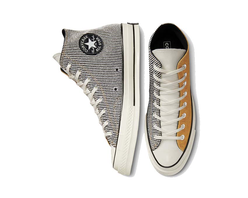 White converse outlet with blue stripe