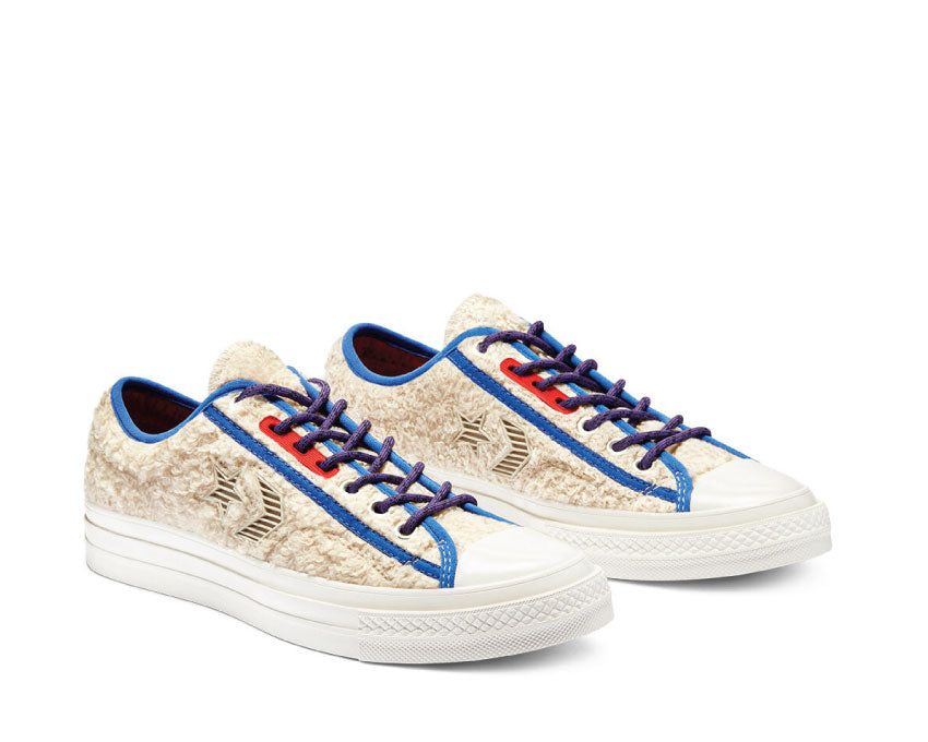 Converse Retro Sherpa Star Player Low Top White Swan / Egret / Poppy Red 169521C
