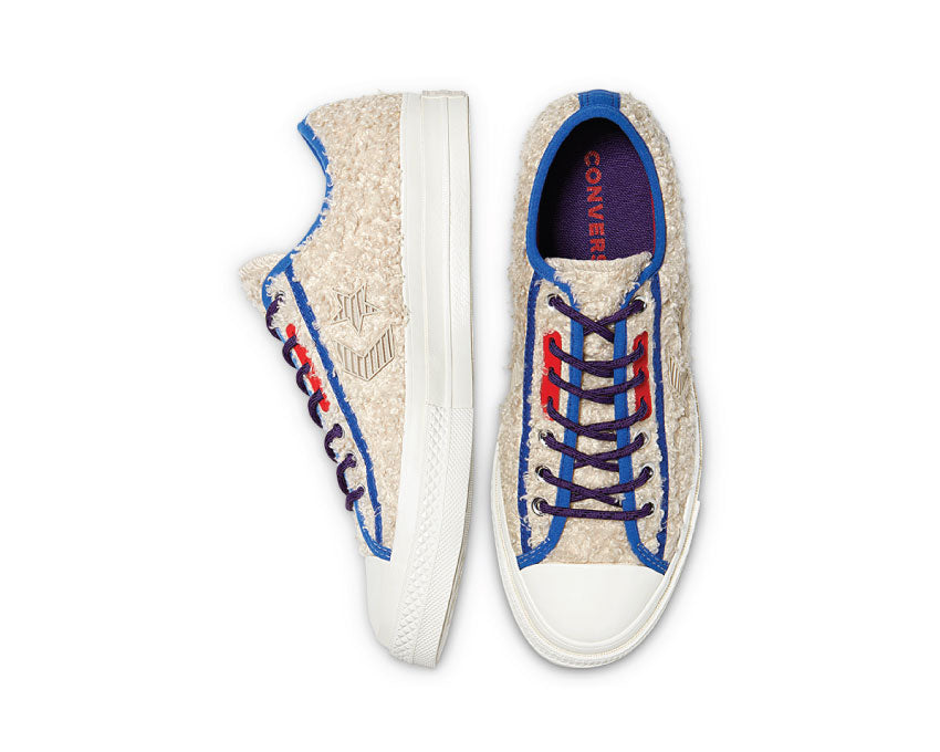 Converse Retro Sherpa Star Player Low Top White Swan / Egret / Poppy Red 169521C