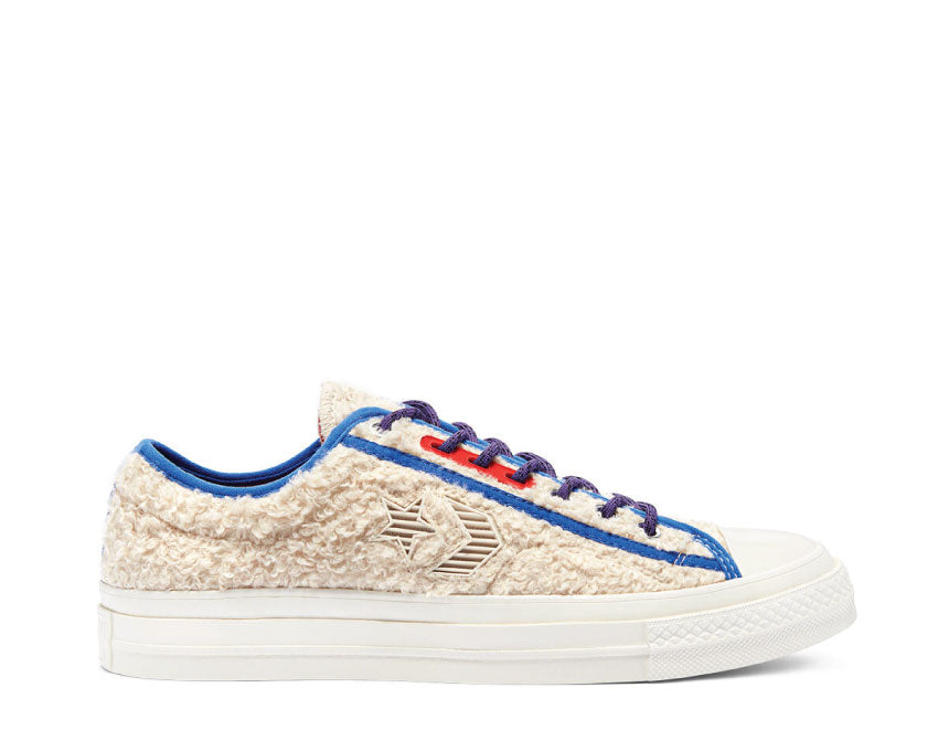 Converse Retro Sherpa Star Player Low Top White Swan / Egret / Poppy Red 169521C