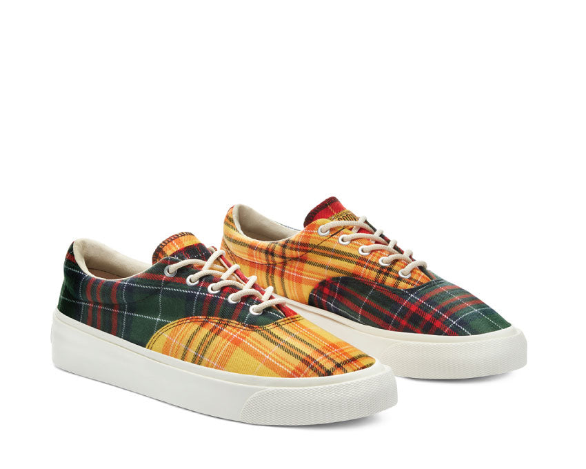 Converse Twisted Plaid Skid Grid Low Top Egret / Mutli 169218C