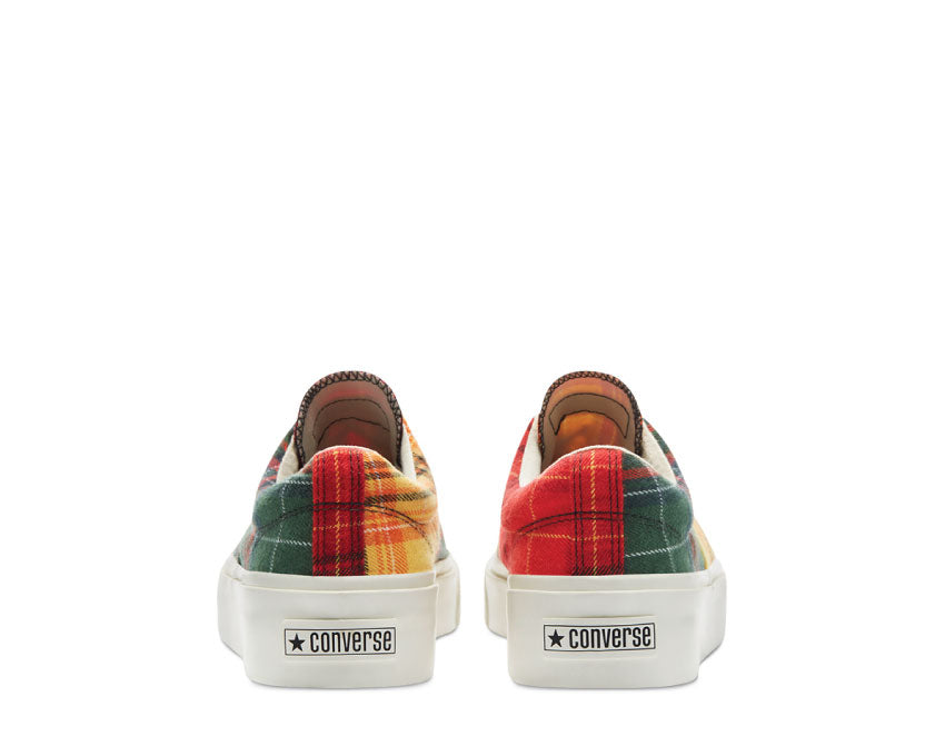 Converse Twisted Plaid Skid Grid Low Top Egret / Mutli 169218C