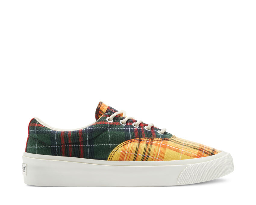 Converse Twisted Plaid Skid Grid Low Top Egret / Mutli 169218C