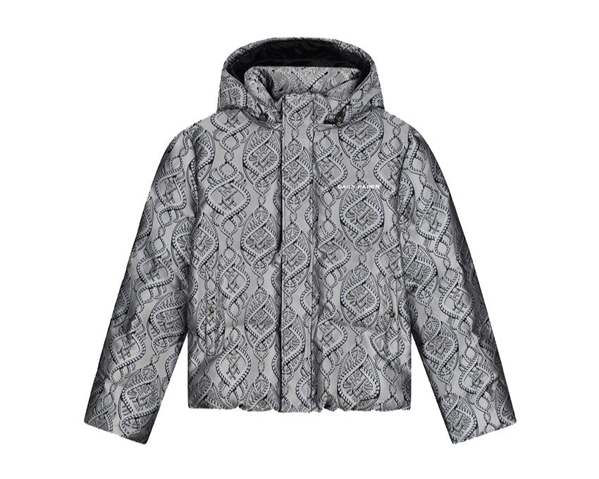 Daily Paper Lotan Puffer Jacket Grey Blue Braids 2121106