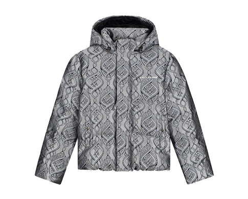 Daily Paper Lotan Puffer Jacket Grey Blue Braids 2121106