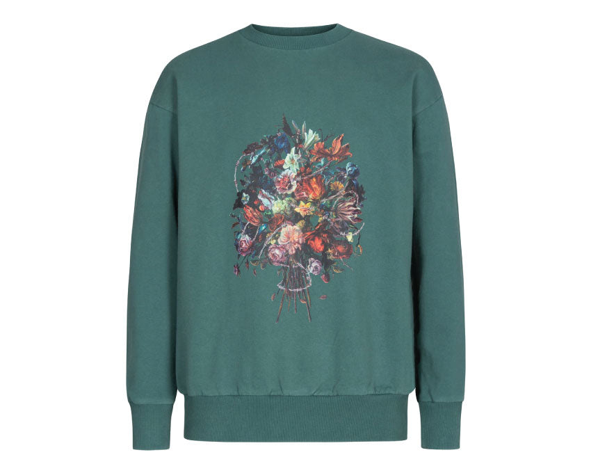 Han Kjobenhavn Artwork Crew Dusty Green M-130676