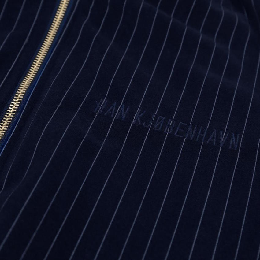 HAN KJØBENHAVN Track Top Navy Pinstripe Velour